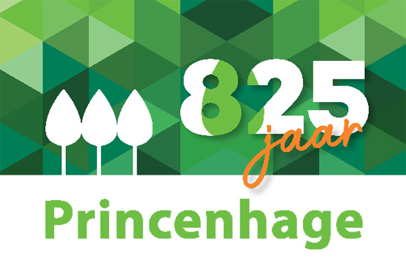 logo van princenhage 825 jaar met tekst in oranje