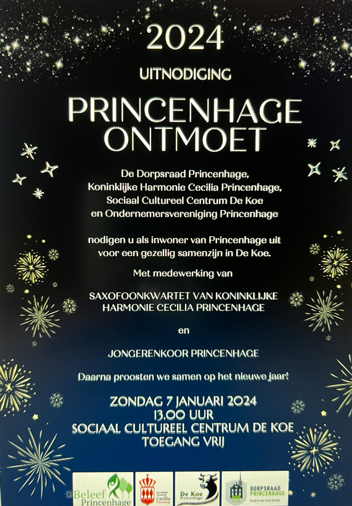Poster met informatie over de activiteit Princenhage Ontmoet