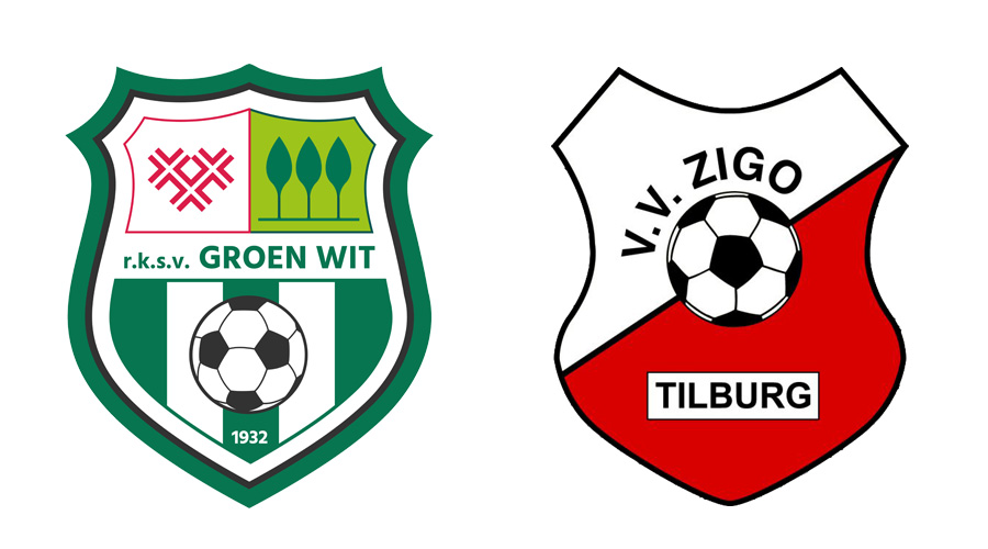 Clublogo's van r.k.s.v. Groen Wit en vv Zigo uit Tilburg