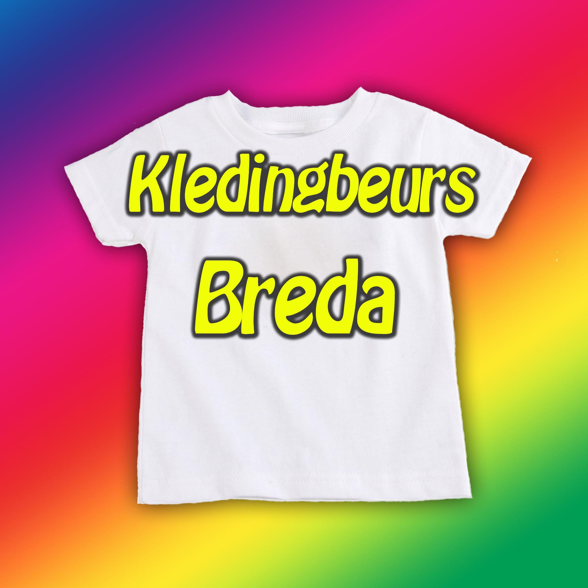 wit tshirt met de tekst kledingbeurs Breda