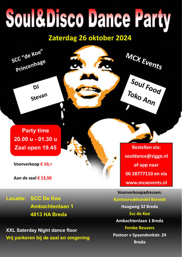 Poster voor Soul and disco 26 oktober 2024