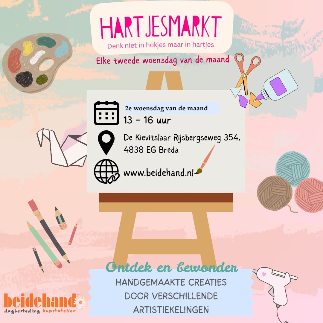 poster met informatie over de HartjesMarkt 2026