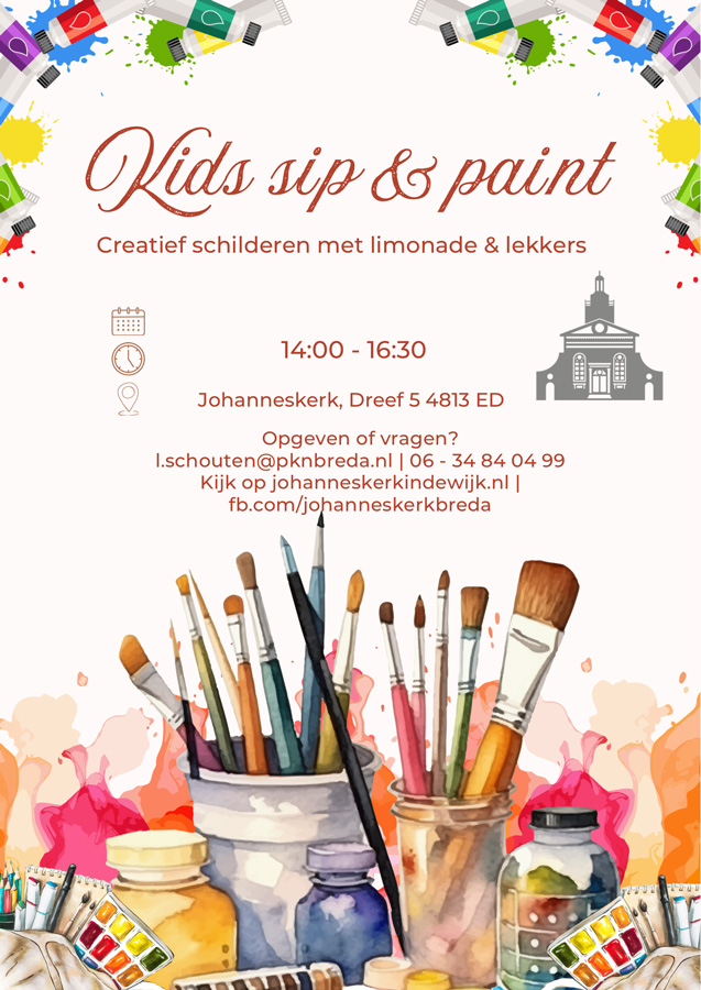 Poster Kids Sip & Paint