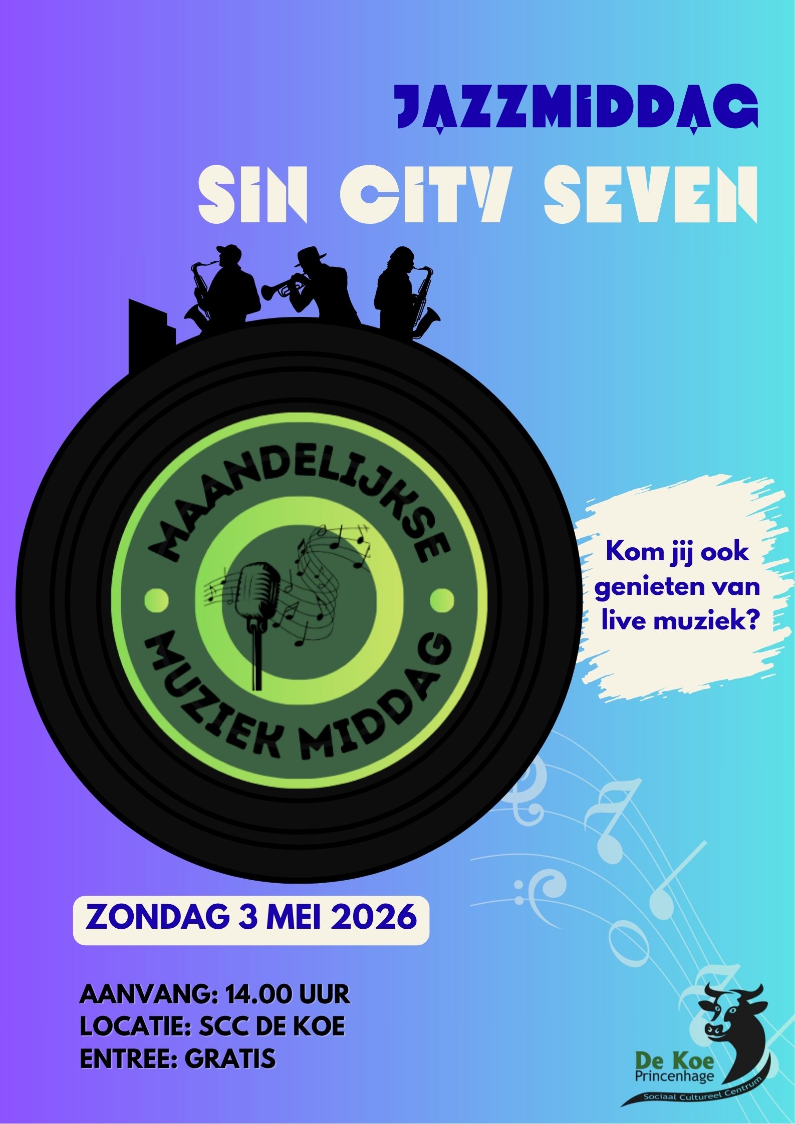 Poster Maandelijkse Muzikale Middag