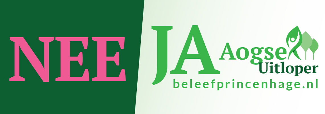 Nee/Ja sticker voor de brievenbus om bezorgers te laten weten dat je wel de Aogse Uitloper wil ontvangen