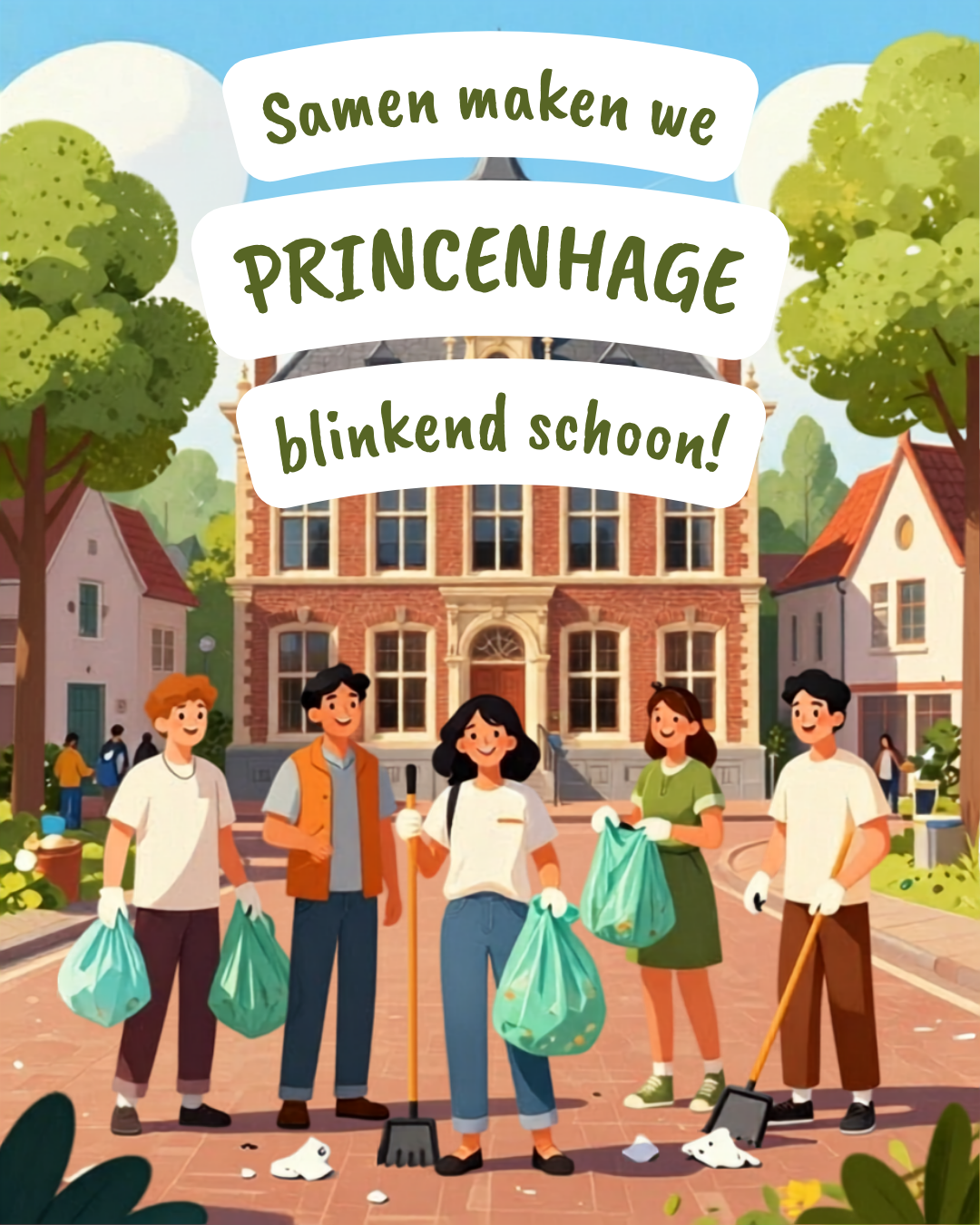 Poster samen maken we Princenhage blinkend schoon!