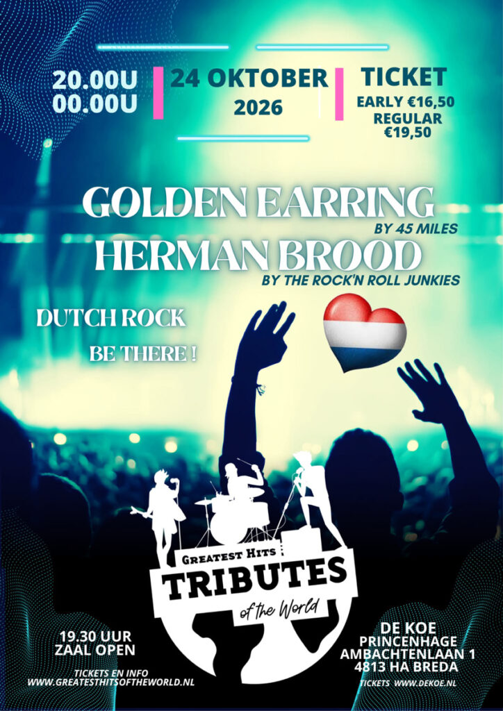 Poster van Tribute concert Greatest Hits of the World in De Koe