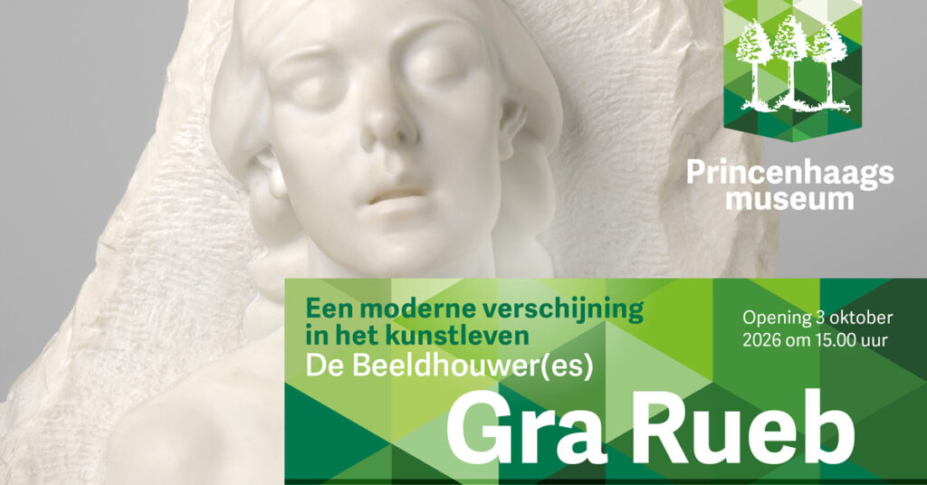 poster van expo De vrouwelijke beeldhouwer, de beeldhouweres, is een moderne verschijning in het kunstleven