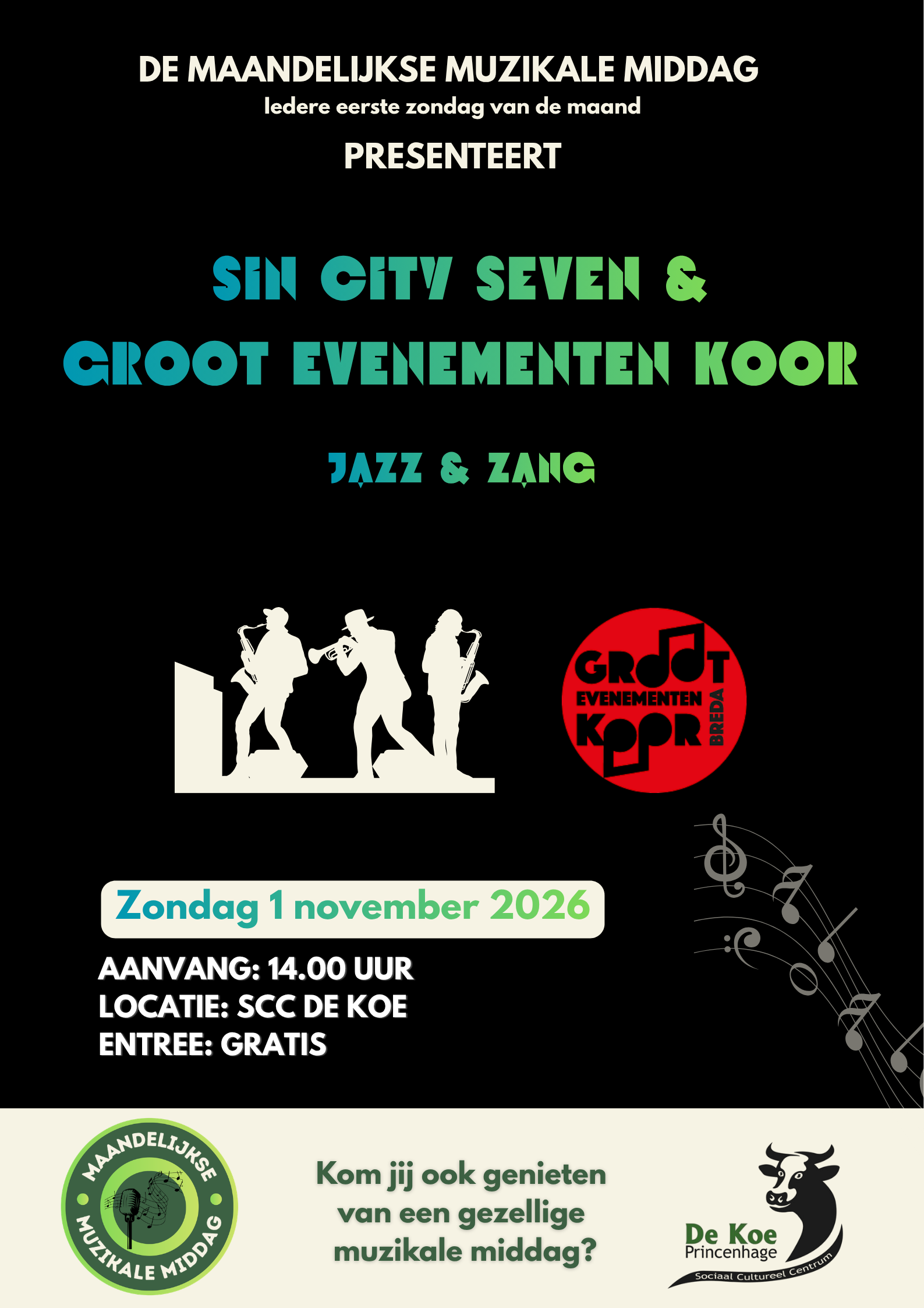 Poster Maandelijkse Muzikale Middag