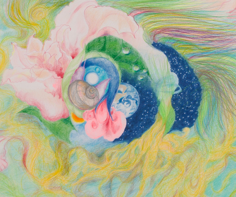tekening in pastelkleuren